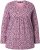Ulla Popken Geometric Print 3/4 Sleeve Pleated Tee Raspberry - Potlačené tričká pre ženy - 