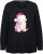 Ulla Popken Puppy Graphic Christmas Long Sleeve T-Shirt Black - Tričká - 