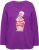 Ulla Popken Christmas Squirrel Long Sleeve Graphic Tee Dark Purple - Potlačené tričká pre ženy - 