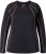 Ulla Popken UPF 50+ Contrast Piping Long Sleeve Tee Black - Potlačené tričká pre ženy - 