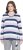 Ulla Popken Striped Knotted Hem Long Sleeve Tee Lavender - Potlačené tričká pre ženy - 