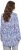 Ulla Popken Allover Printed Pleated Long Sleeve Tee Dark Blue - Potlačené tričká pre ženy - 