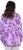 Ulla Popken Allover Printed Pleated Long Sleeve Tee Lavender - Potlačené tričká pre ženy - 