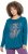 Ulla Popken Inverted Seam Long Sleeve Graphic Tee Teal - Potlačené tričká pre ženy - 