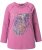 Ulla Popken Inverted Seam Long Sleeve Graphic Tee Dark Rose - Potlačené tričká pre ženy - 