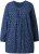 Ulla Popken Pleated Confetti Print Long Sleeve Tee Ink Blue - Potlačené tričká pre ženy - 