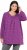 Ulla Popken Pleated Confetti Print Long Sleeve Tee Light Plum - Potlačené tričká pre ženy - 
