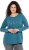 Ulla Popken Dream Rhinestone Lettering Long Sleeve Tee Teal - Potlačené tričká pre ženy - 
