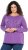 Ulla Popken Dream Rhinestone Lettering Long Sleeve Tee Light Plum - Potlačené tričká pre ženy - 