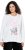 Ulla Popken Motivational Graphic Long Sleeve Tee Off-White - Potlačené tričká pre ženy - 