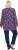 Ulla Popken Pleated Long Sleeve Floral Knit Tunic Ink Blue - Potlačené tričká pre ženy - 