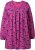 Ulla Popken Pleated Long Sleeve Floral Knit Tunic Summer Berry - Potlačené tričká pre ženy - 