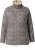 Ulla Popken Leopard Print Long Sleeve Ski Tee Black - Potlačené tričká pre ženy - 