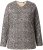 Ulla Popken Leopard Print Long Sleeve Ski Tee Black - Potlačené tričká pre ženy - 