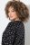 Ulla Popken Allover Printed Long Sleeve Tee Black - Potlačené tričká pre ženy - Dámske tričká s potlačou
