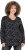 Ulla Popken Allover Printed Long Sleeve Tee Black - Potlačené tričká pre ženy - 