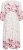 Kaffe Curve Rosa Midi Dress White Rose Border Flower - Šaty - 