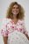 Kaffe Curve Rosa Midi Dress White Rose Border Flower - Šaty - 