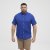 North Latitude Shirt Linen Cotton Short Sleeve Blue - Košele - Košele 2XL-10XL
