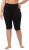 Ulla Popken Stretch Knit Bike Shorts Black - Džíny & Nohavice vo Veľkých Veľkostiach – Plus Size - 