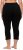Ulla Popken Basic Stretch Knit Capris Black - Džíny & Nohavice vo Veľkých Veľkostiach – Plus Size - 