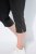 Ulla Popken Bengaline Elastic Waist Stretch Capri Pants Black - Nohavice - Nohavice pre ženy vo veľkých veľkostiach
