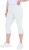 Ulla Popken Bengaline Elastic Waist Stretch Capri Pants Snow White - Džíny & Nohavice vo Veľkých Veľkostiach – Plus Size - 