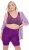 Ulla Popken Lace Hem Stretch Viscose Knit Bicycle Length Lounge Shorts Purple - Džíny & Nohavice vo Veľkých Veľkostiach – Plus Size - 