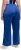 Ulla Popken Snap Placket Side Seam Wide Leg Recycled Polyester Knit Joggers Blue - Džíny & Nohavice vo Veľkých Veľkostiach – Plus Size - 