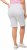 Ulla Popken Frayed Hemline Elastic Waistband Bermuda Shorts Snow White - Džíny & Nohavice vo Veľkých Veľkostiach – Plus Size - 