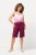 Ulla Popken Frayed Hemline Elastic Waistband Bermuda Shorts Purple - Šortky - Dámske šortky veľkých veľkostí