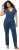 Ulla Popken Wrap Look Short Sleeve Denim Jumpsuit Blue - Džíny & Nohavice vo Veľkých Veľkostiach – Plus Size - 