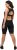 Ulla Popken Padded Cycling Zip Front Bodysuit Black - Džíny & Nohavice vo Veľkých Veľkostiach – Plus Size - 