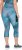 Ulla Popken Quick Dry Cropped Geometric Print Leggings Blue - Bundy - 
