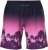 Ulla Popken Active Wide Leg Elastic Waist Palm Tree Pattern Mesh Shorts Black - Džíny & Nohavice vo Veľkých Veľkostiach – Plus Size - 