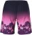 Ulla Popken Active Wide Leg Elastic Waist Palm Tree Pattern Mesh Shorts Black - Džíny & Nohavice vo Veľkých Veľkostiach – Plus Size - 