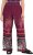 Ulla Popken Mixed Palm Print Elastic Waist Palazzo Pants Red - Džíny & Nohavice vo Veľkých Veľkostiach – Plus Size - 
