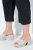 Ulla Popken Textured Elastic Waist Cropped Pants Black - Nohavice - Nohavice pre ženy vo veľkých veľkostiach