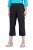Ulla Popken Textured Elastic Waist Cropped Pants Black - Nohavice - Nohavice pre ženy vo veľkých veľkostiach