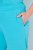 Ulla Popken Textured Elastic Waist Cropped Pants Deep Aqua - Nohavice - Nohavice pre ženy vo veľkých veľkostiach