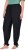 Ulla Popken Quick Drying Split Leg Elastic Waist Joggers Black - Džíny & Nohavice vo Veľkých Veľkostiach – Plus Size - 