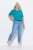 Ulla Popken Cropped Jeggings Light Blue Denim - Nohavice - Nohavice pre ženy vo veľkých veľkostiach