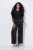 Ulla Popken Rhinestone Detail Comfort Waist Pants Black - Nohavice - Nohavice pre ženy vo veľkých veľkostiach