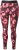 Ulla Popken Abstract Flower Print Performance Leggings Red - Džíny & Nohavice vo Veľkých Veľkostiach – Plus Size - 