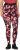 Ulla Popken Abstract Flower Print Performance Leggings Red - Džíny & Nohavice vo Veľkých Veľkostiach – Plus Size - 