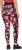 Ulla Popken Abstract Flower Print Performance Leggings Red - Džíny & Nohavice vo Veľkých Veľkostiach – Plus Size - 