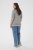 Kaffe Curve Lizzy Contrast Knitted Polo Grey Melange - Polokošele - 
