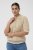 Kaffe Curve Lizzy Contrast Knitted Polo Feather Grey Melange - Polokošele - 