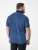 D555 Murray Printed Jacquard Collar & Cuff Short Sleeve Polo Blue - Polokošele - Polokošele 2XL-8XL