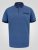 D555 Murray Printed Jacquard Collar & Cuff Short Sleeve Polo Blue - Polokošele - Polokošele 2XL-8XL
